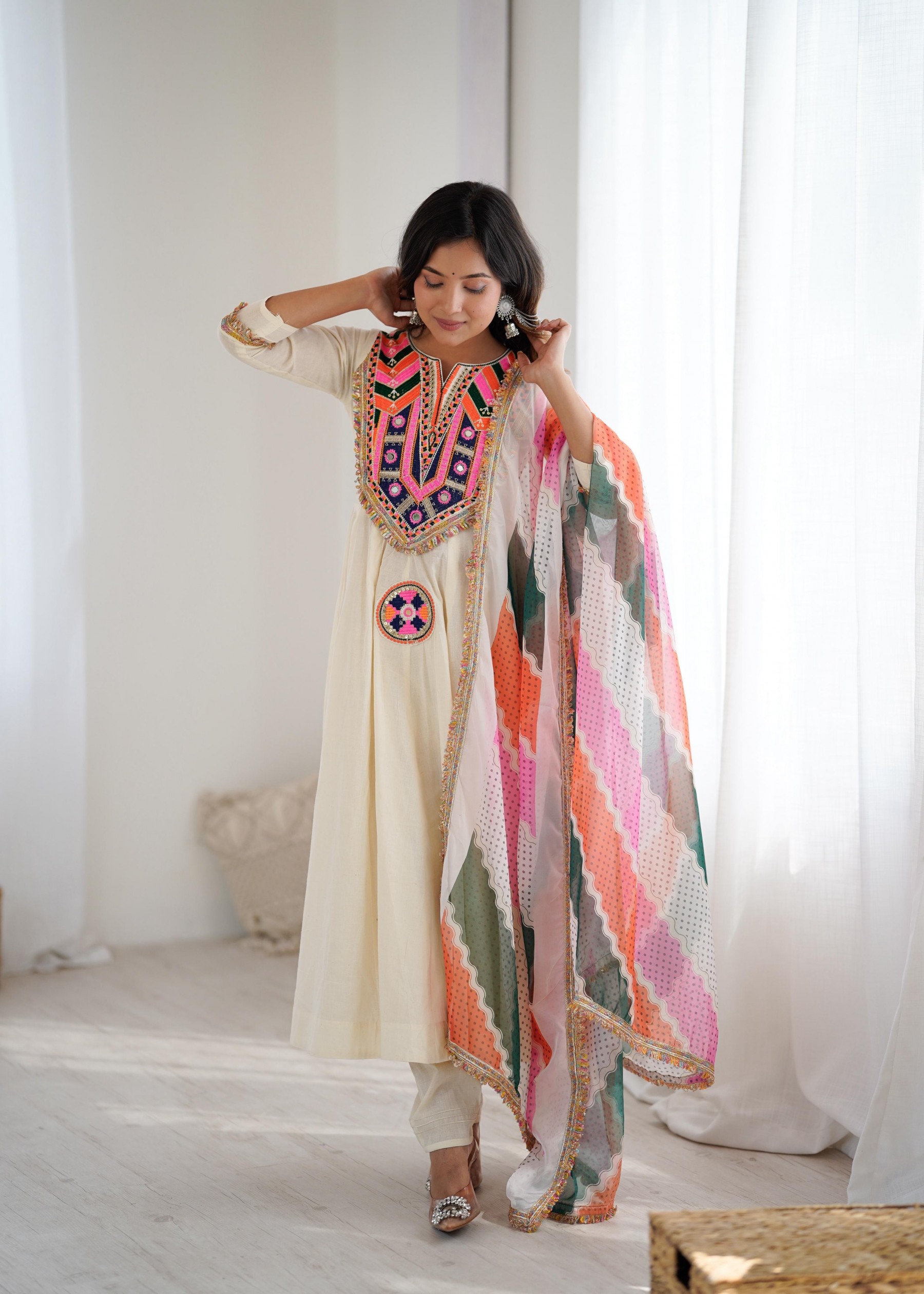 DD 1003 NAVRATRI SPARKAL GOWN WITH EMBROIDERY WORK 