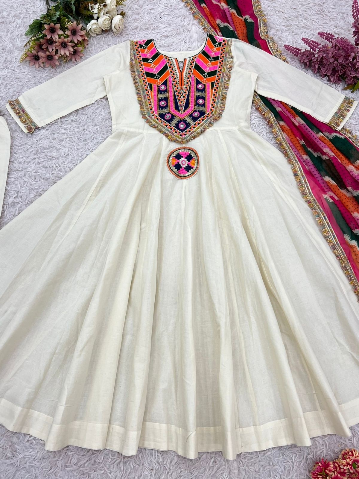 DD 1003 NAVRATRI SPARKAL GOWN WITH EMBROIDERY WORK 