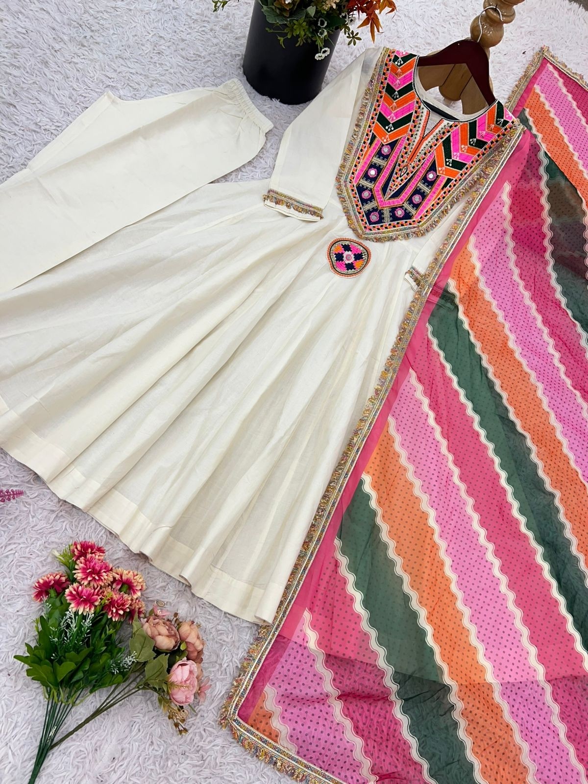 DD 1003 NAVRATRI SPARKAL GOWN WITH EMBROIDERY WORK 
