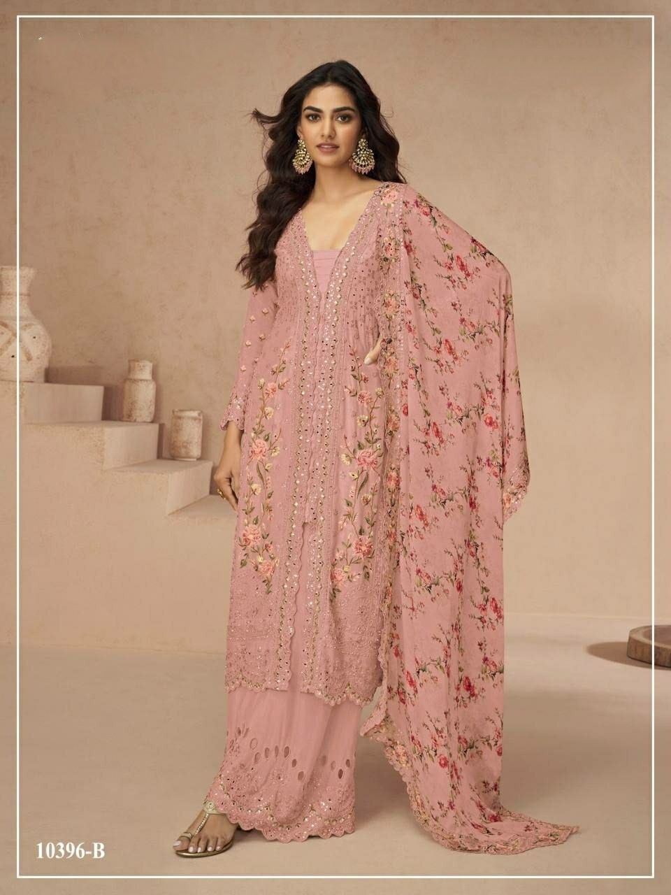 AASHIRWAD CRETION BY ARNA 10396 CHINON SILK SALWAR KAMEEZ 