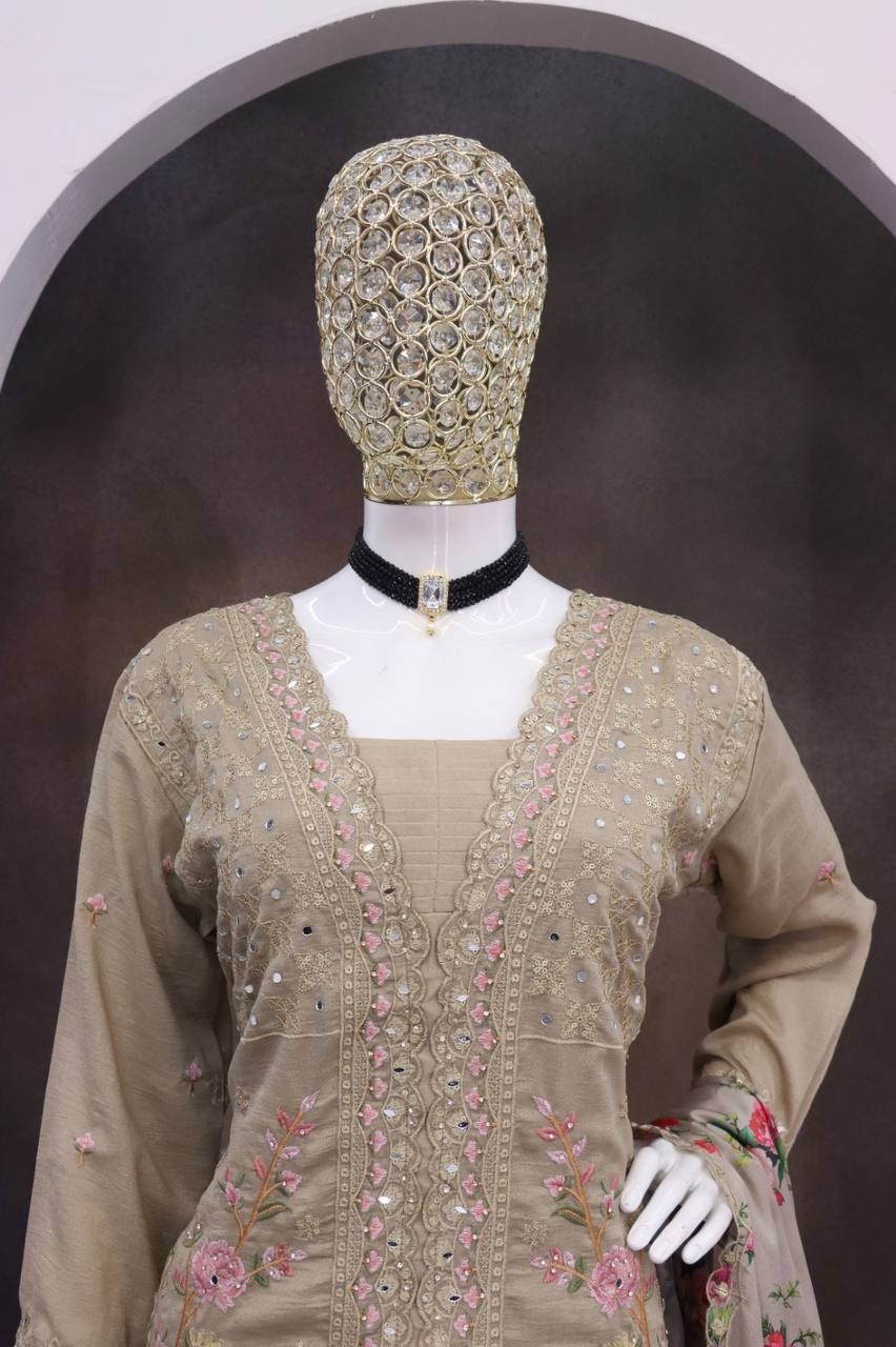 AASHIRWAD CRETION BY ARNA 10396 CHINON SILK SALWAR KAMEEZ 
