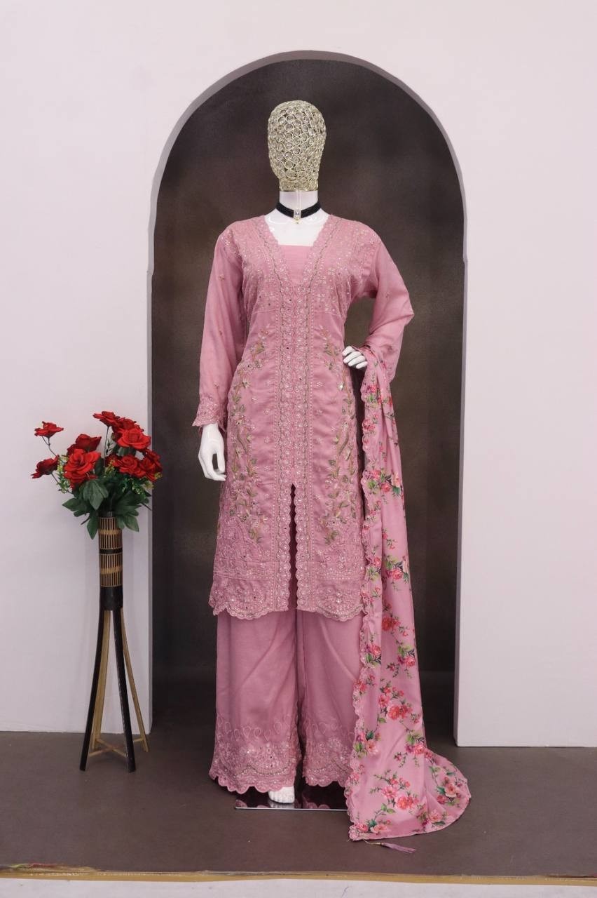 AASHIRWAD CRETION BY ARNA 10396 CHINON SILK SALWAR KAMEEZ 