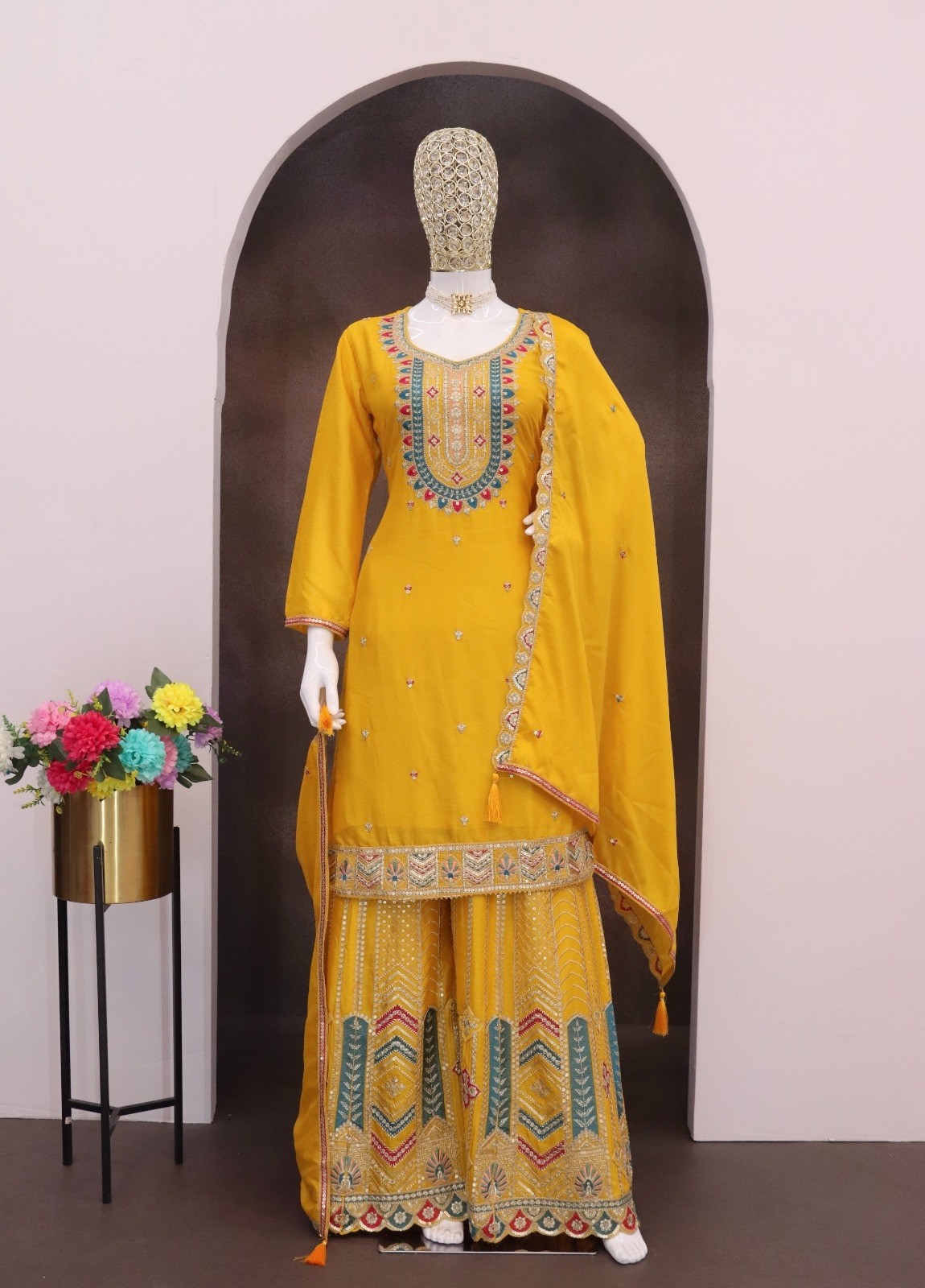EBA 1806 COLOUR PARTY WEAR PALAZZO SUITS ONLINE 