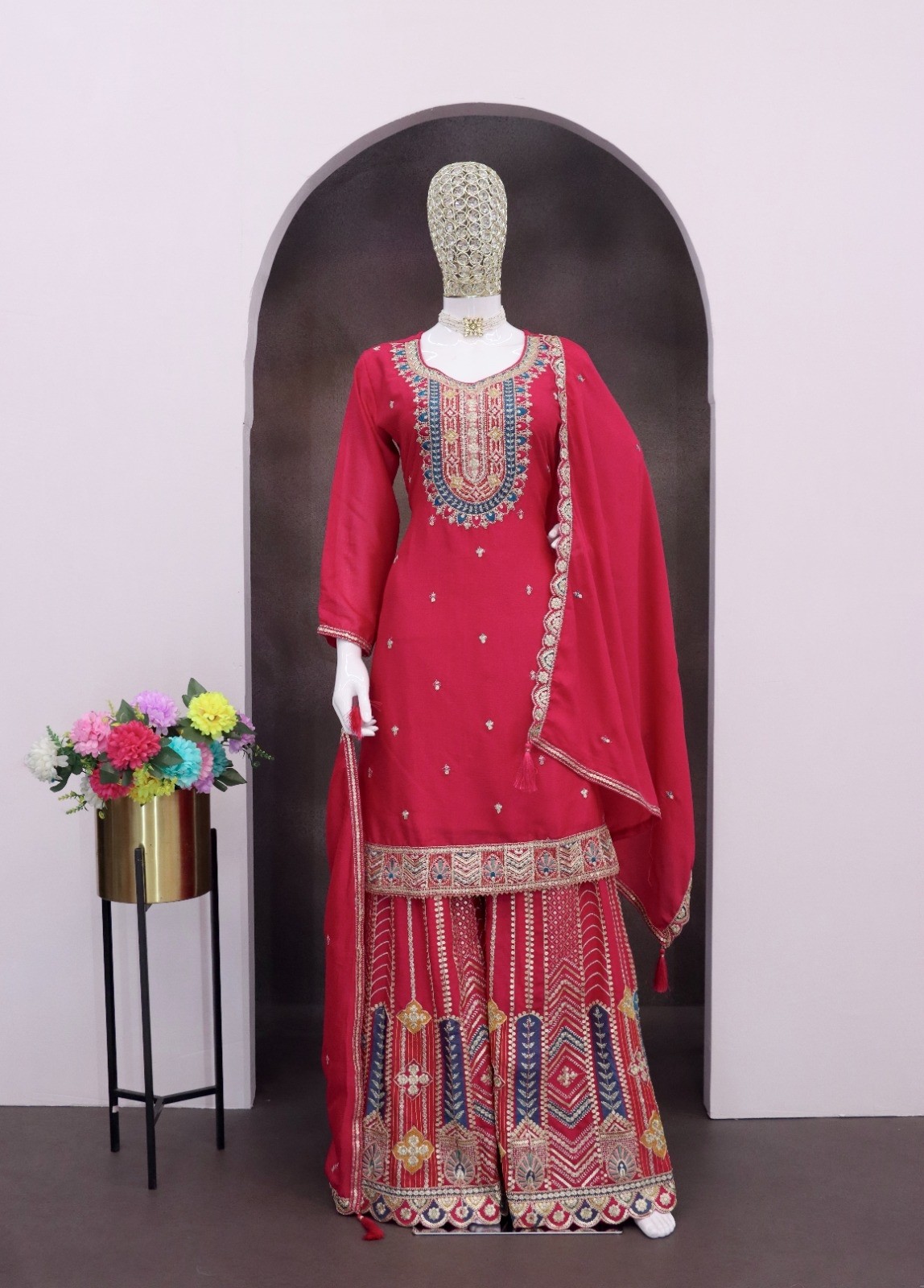 EBA 1806 COLOUR PARTY WEAR PALAZZO SUITS ONLINE 