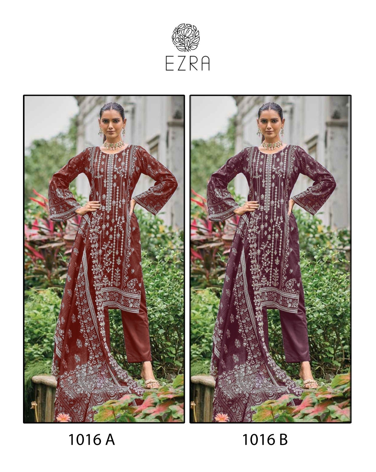 EZRA 1016 PAKISTANI COTTON PRINT SUITS ONLINE