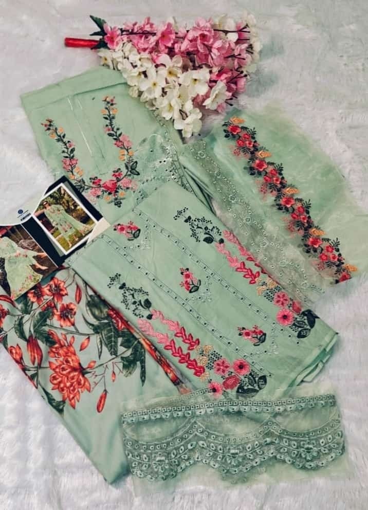 ZAINAB FASHION ZF 1224 PAKISTANI CAMBRIC COTTON SUITS ONLINE 