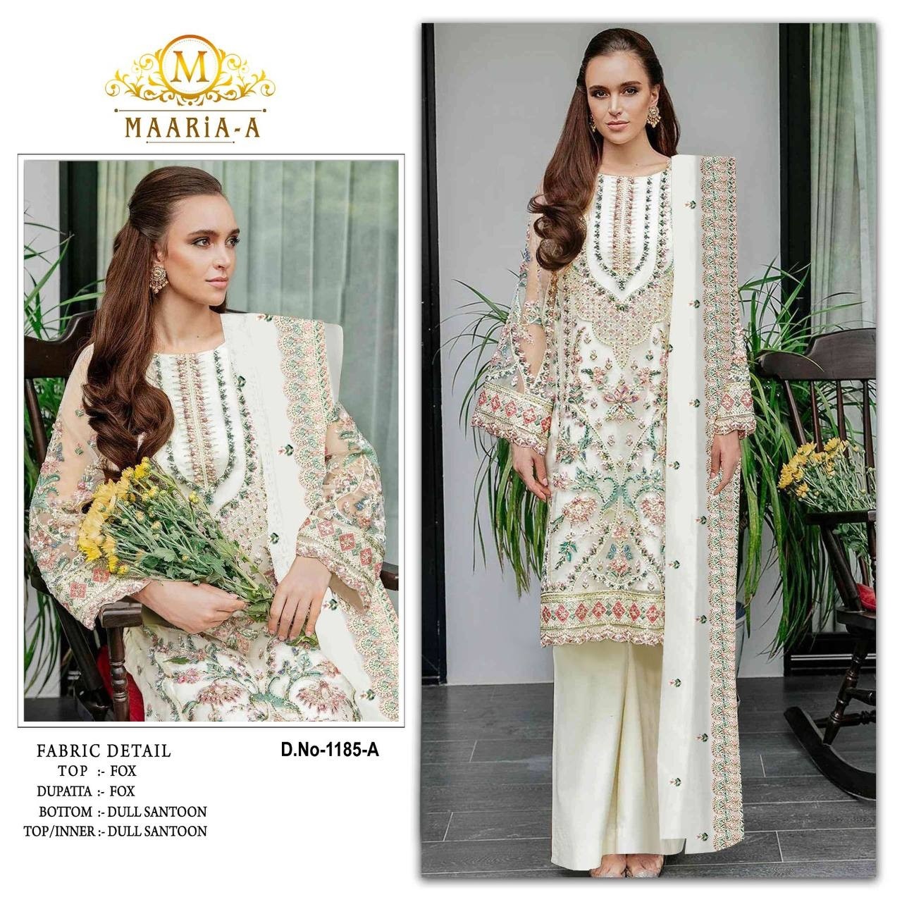 MARIA-A 1185 PAKISTANI LEDIES SALWAR SUITS ONLINE  