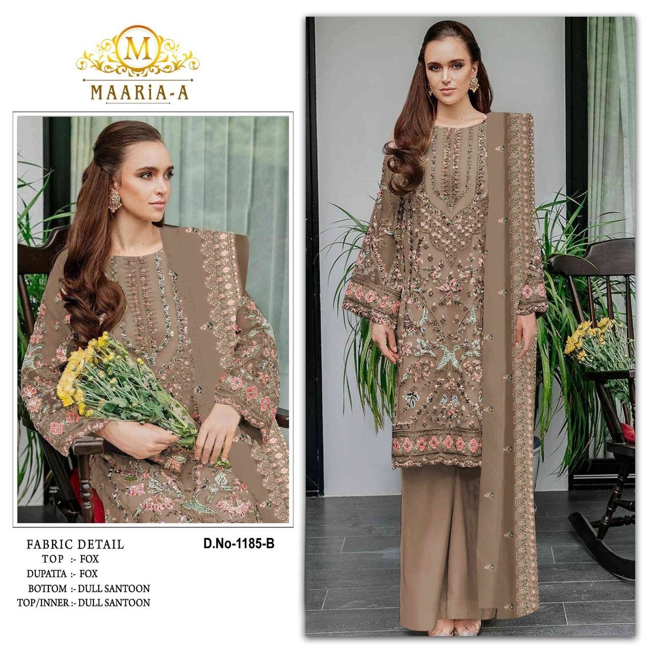 MARIA-A 1185 PAKISTANI LEDIES SALWAR SUITS ONLINE  