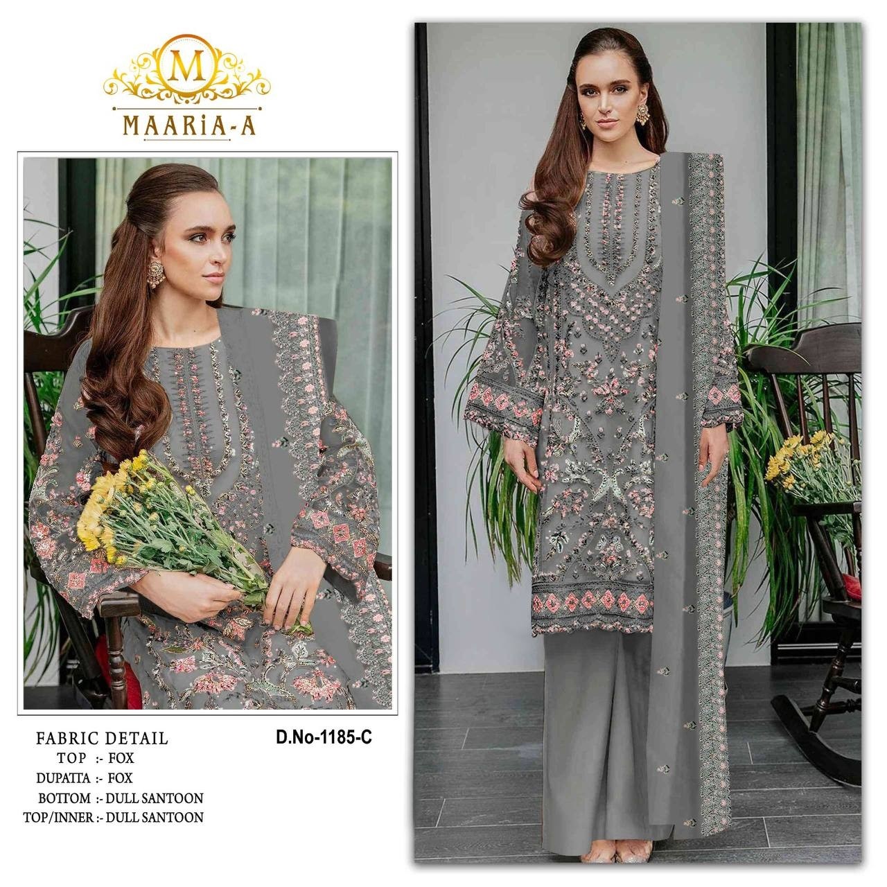 MARIA-A 1185 PAKISTANI LEDIES SALWAR SUITS ONLINE  