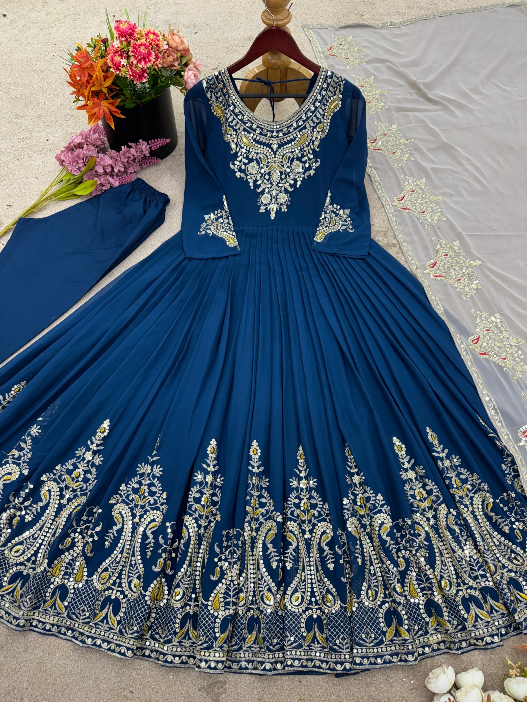 ZF 5008 DESIGNER ANARKALI GOWN SET
