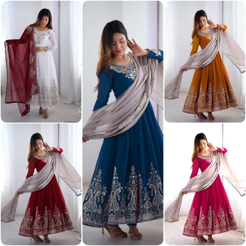 ZF 5008 DESIGNER ANARKALI GOWN SET