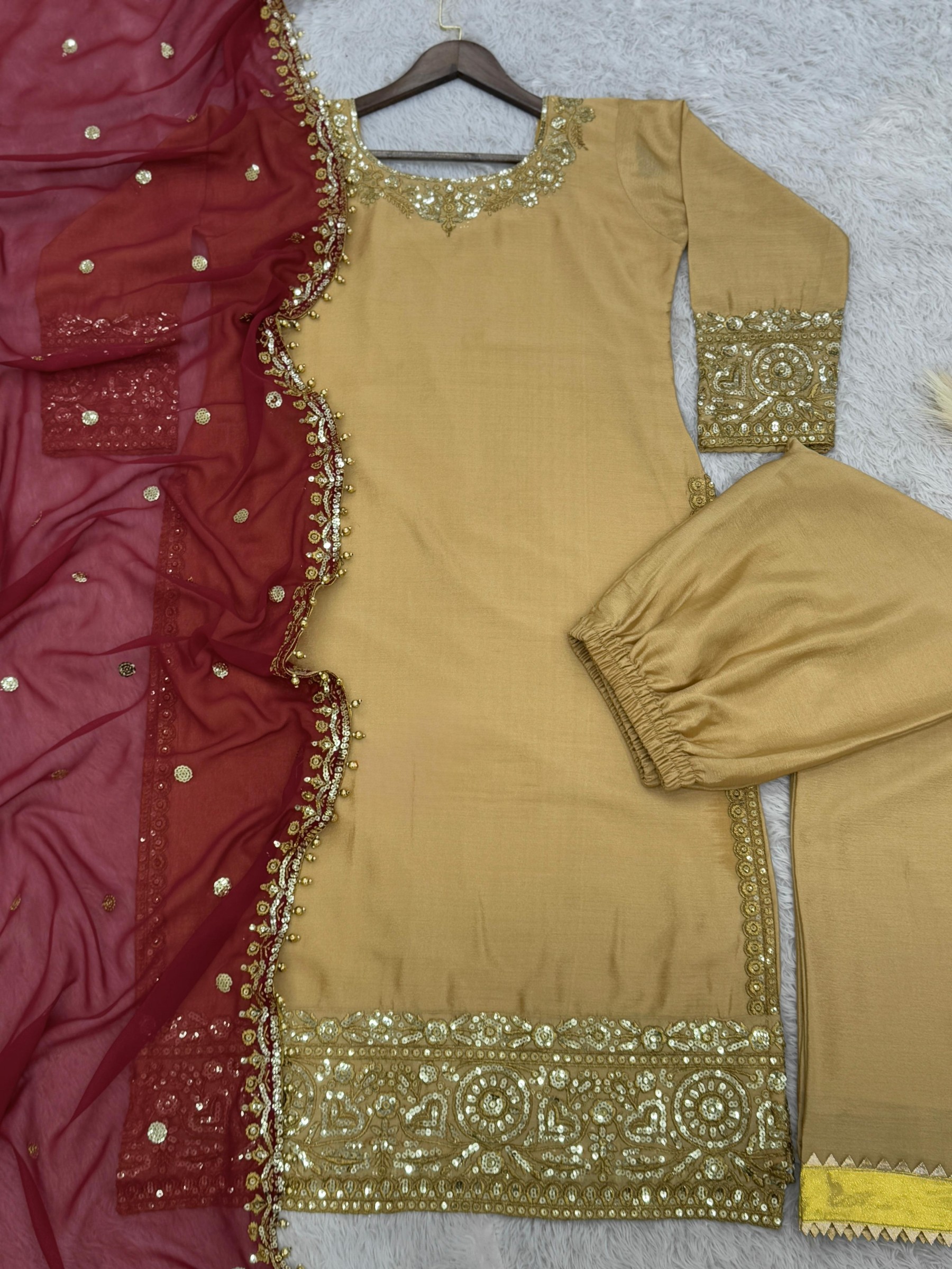 HK 1688 PAKISTANI PALAZZO SALWAR SUITS 