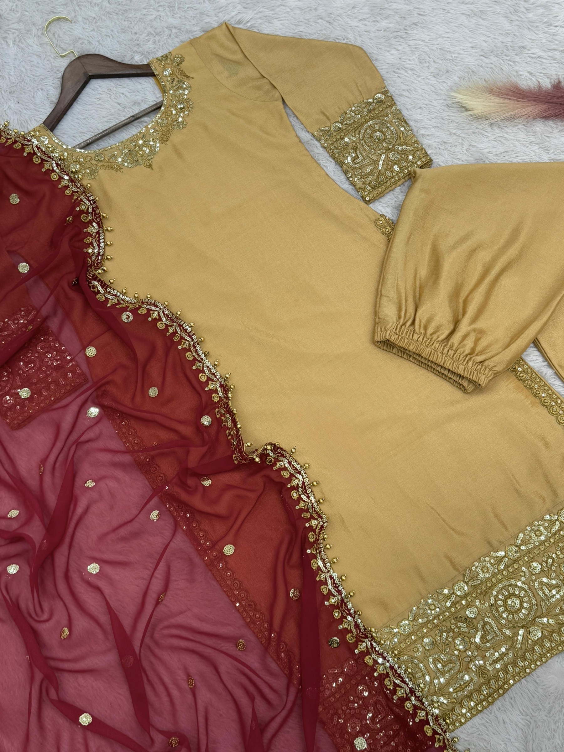 HK 1688 PAKISTANI PALAZZO SALWAR SUITS 