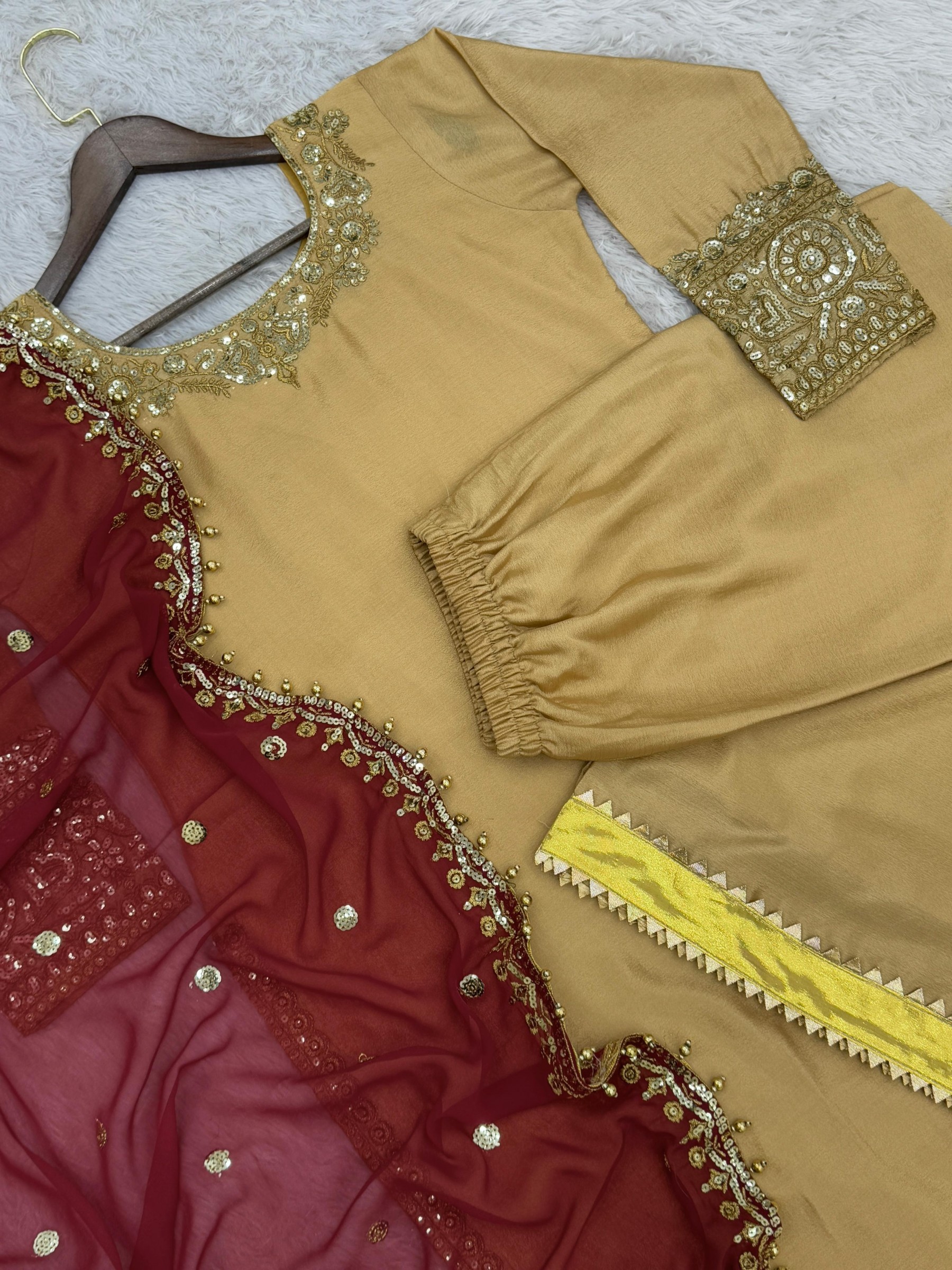 HK 1688 PAKISTANI PALAZZO SALWAR SUITS 