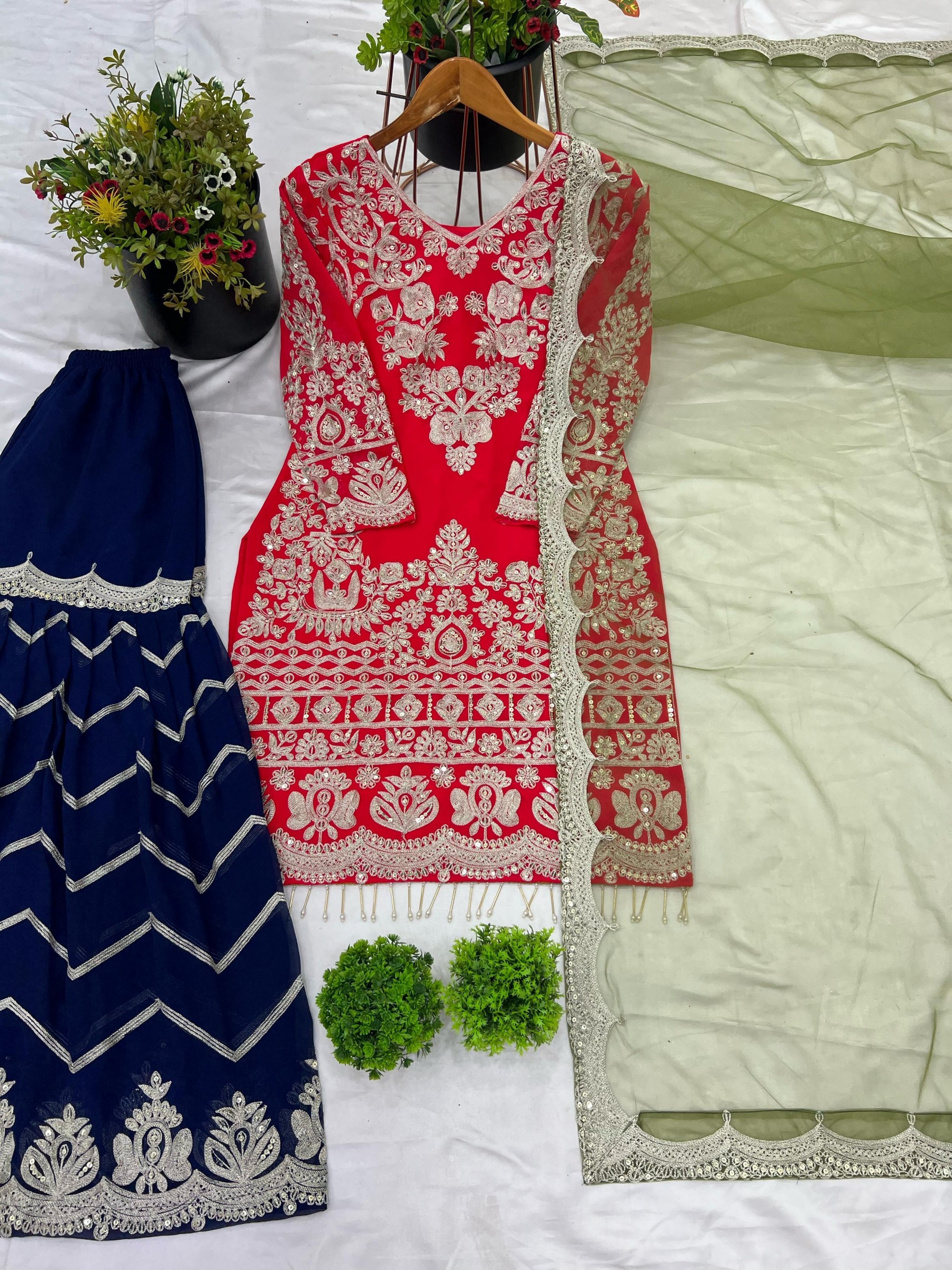 SR 1692 PARTY WEAR PALAZZO SALWAR SUITS