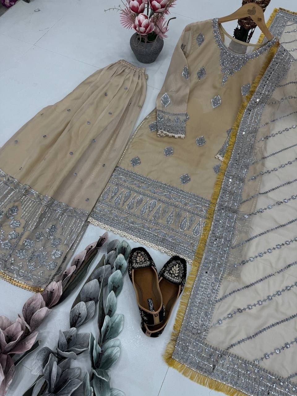 KF 1685 PAKISTANI SHARARA SUIT ONLINE