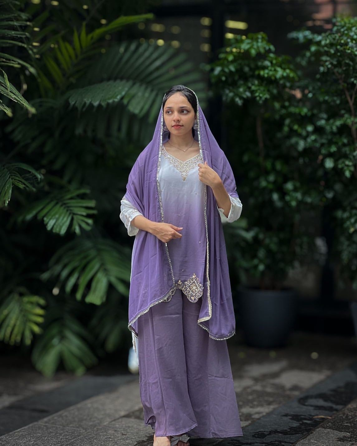  DHK 1361 PARTY WEAR TOP PALZZO SUITS WHOLESALES