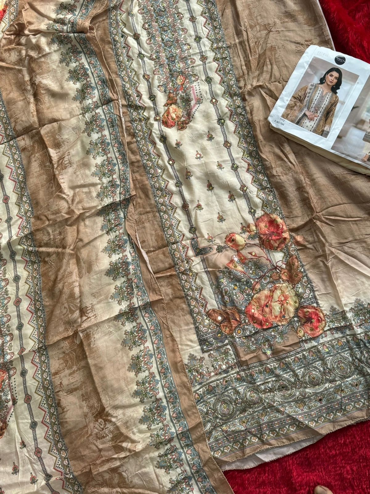 MEHBOB TEX 1765 PAKISTANI VISCOSE MASLIN WITH DIGITAL PRINT SUITS