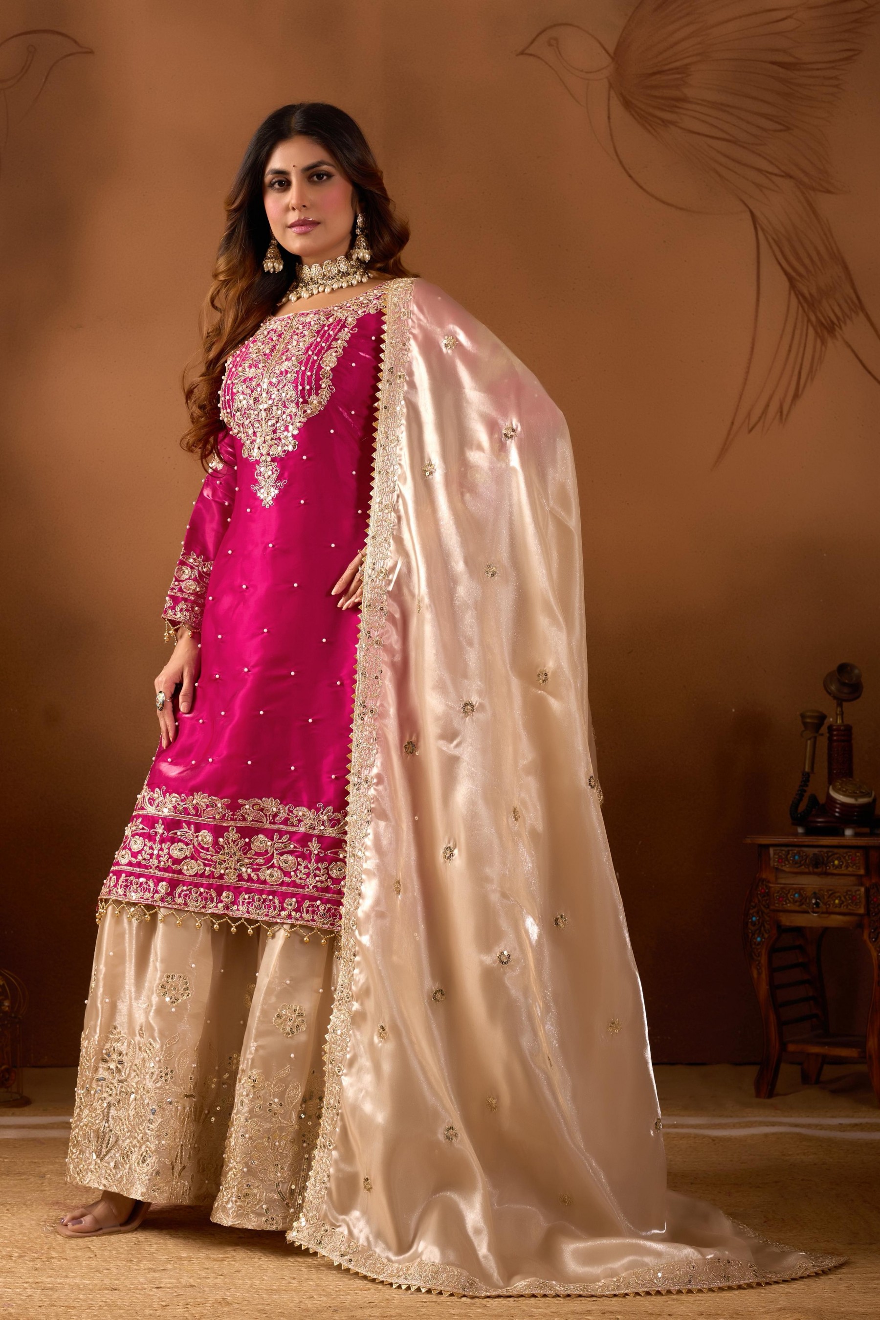 Sr-1694 Designer Party Wear Palazzo Salwar Suits For Woams's