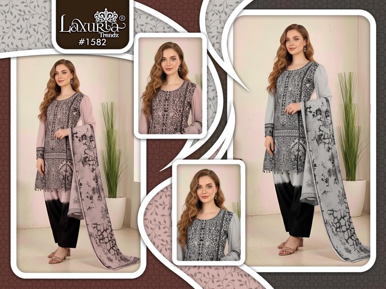  Laxuria Trendz 1582 Pakistani Embroidery Ready Made Suits
