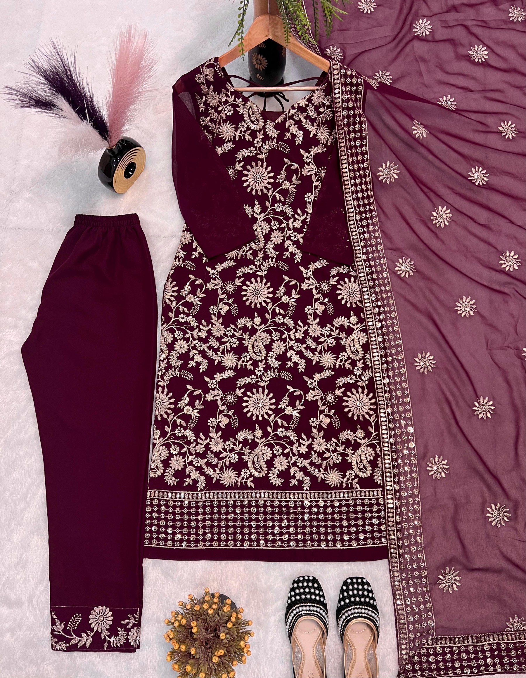 MC 2016 EMBROIDERED PARTY GOERGTTE SALWAR SUITS