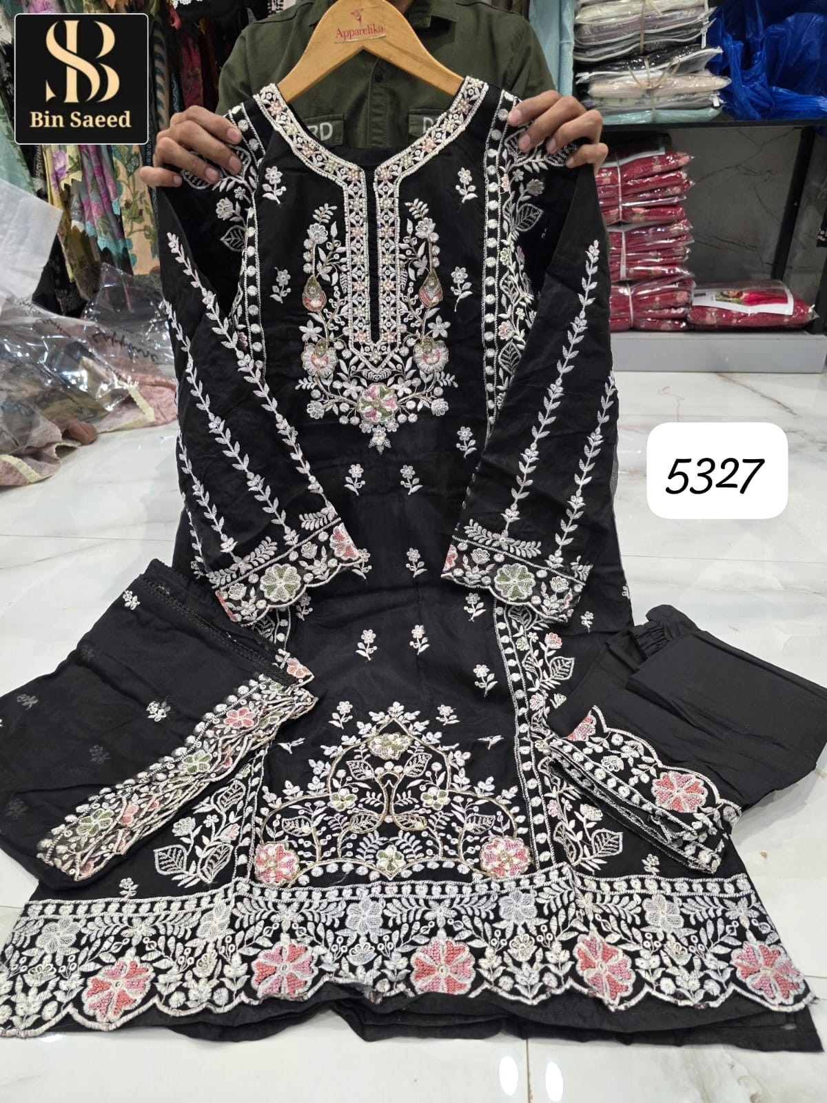 BIN SAEED 5327 PAKISTANI READYMADE ORIGINAL SUITS WHOLESALES 