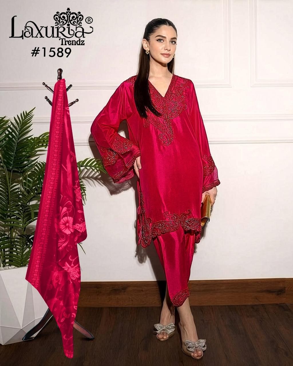 LAXURIA TRANDZ 1589 PAKISTANI READYMADE SUITS WHOLESALES 