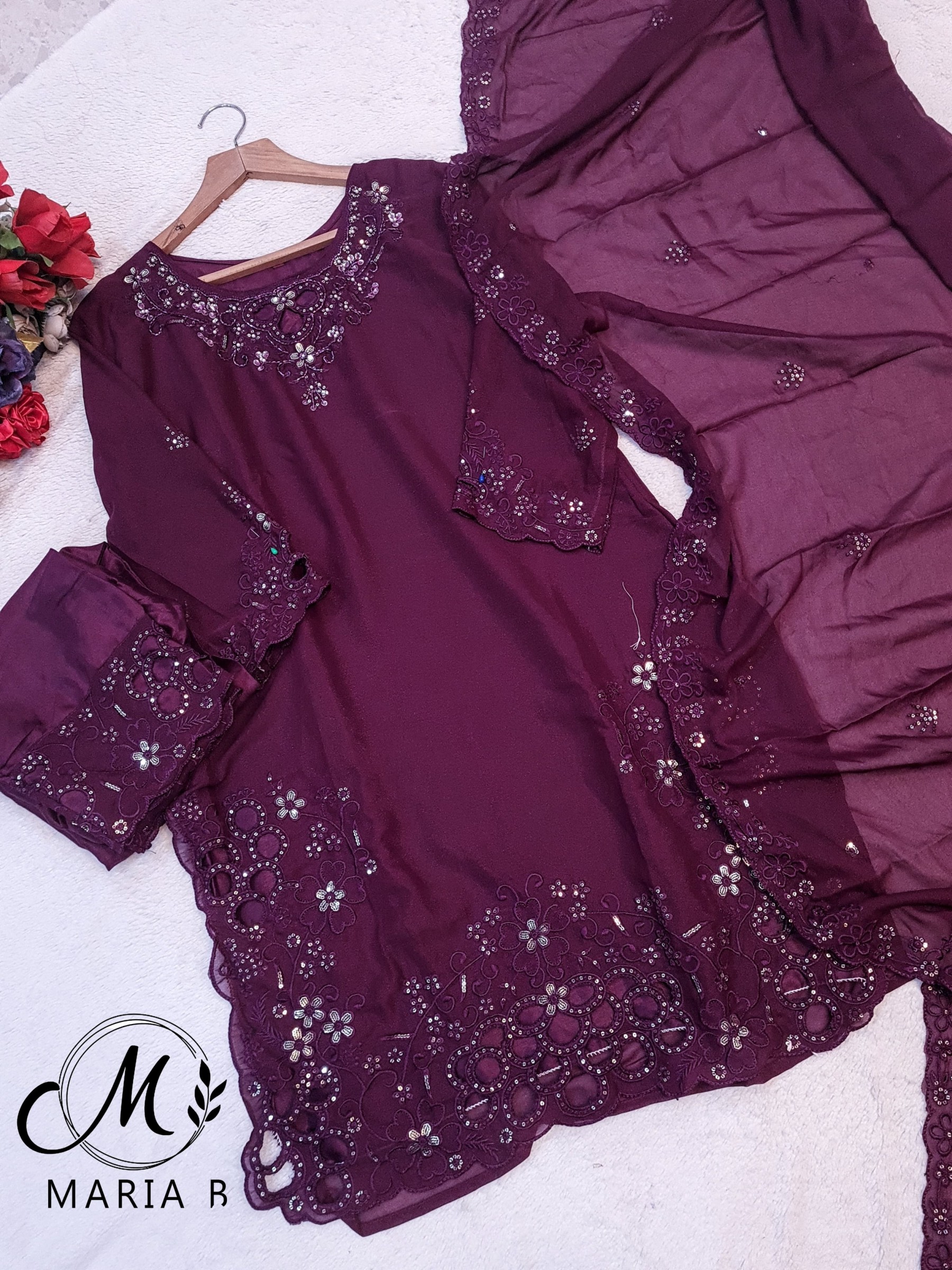 MARIA B PAKISTANI GEORGETTE SUITS WHOLESALE