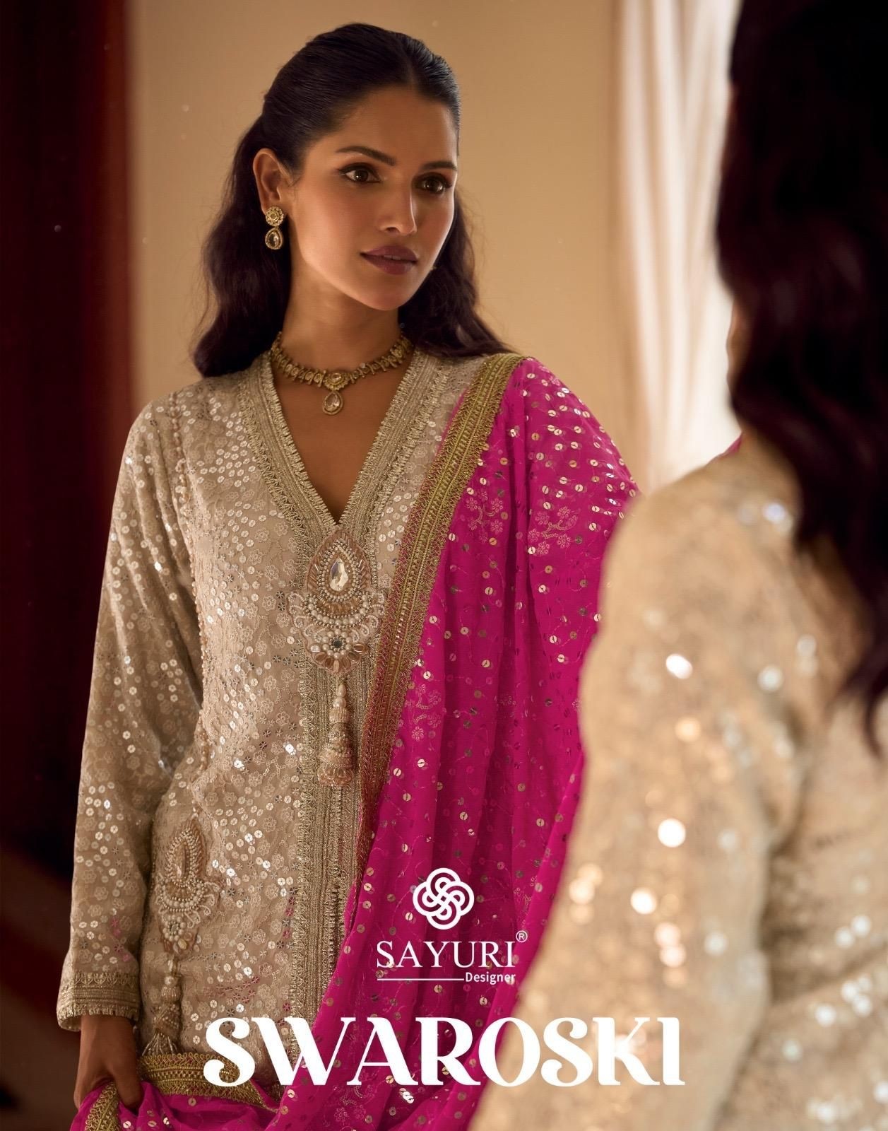SAYURI DESIGNER BY SWAROSKI DESIGNER PARTY WEAR SALWAR SUITS