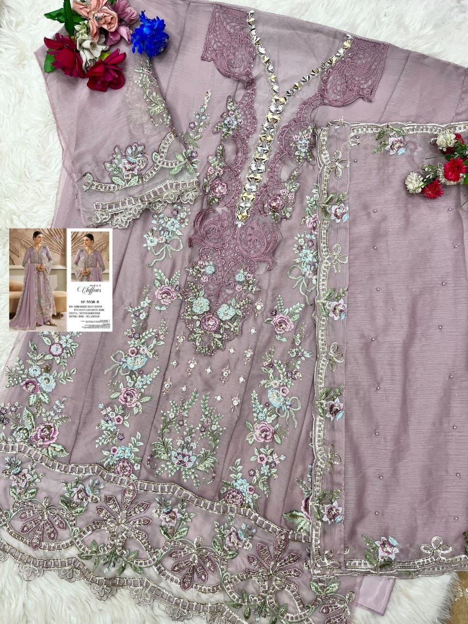 SHREE FAB 5538 PAKISTANI CHIFON SALWAR SUITS WHOLESALE 