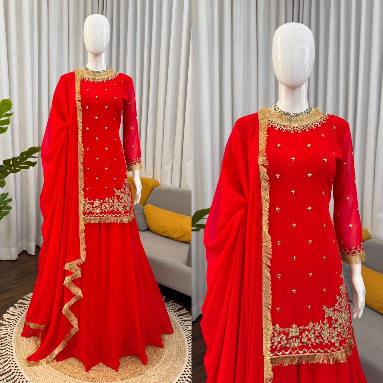  KD1568 FESTIVAL RED COLOUR SALWAR SUITS FOR WHOLESALE