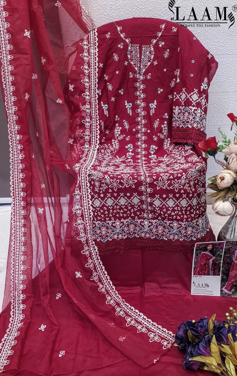 AL LAAM 191 PAKISTANI EMBROIDERY SALWAR KAMEEZ