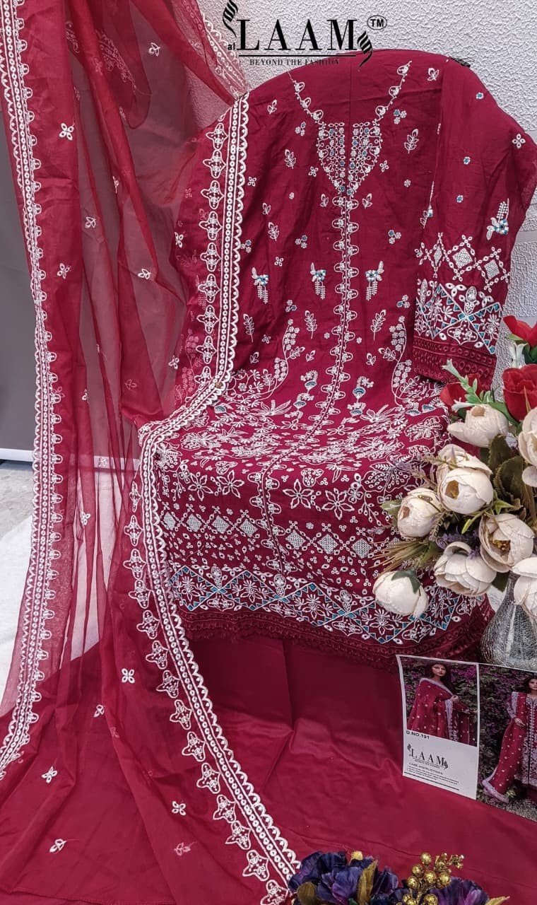 AL LAAM 191 PAKISTANI EMBROIDERY SALWAR KAMEEZ