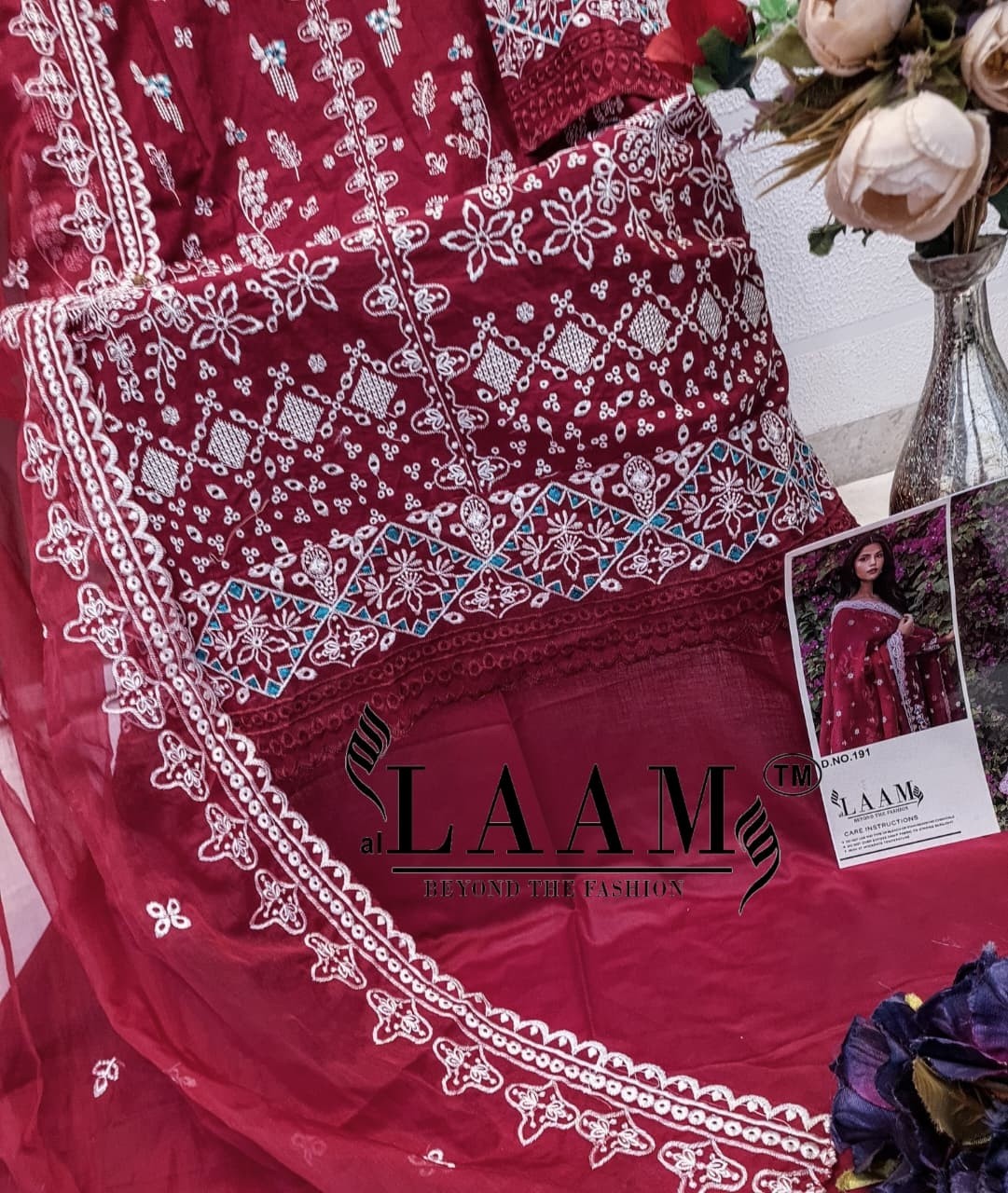AL LAAM 191 PAKISTANI EMBROIDERY SALWAR KAMEEZ