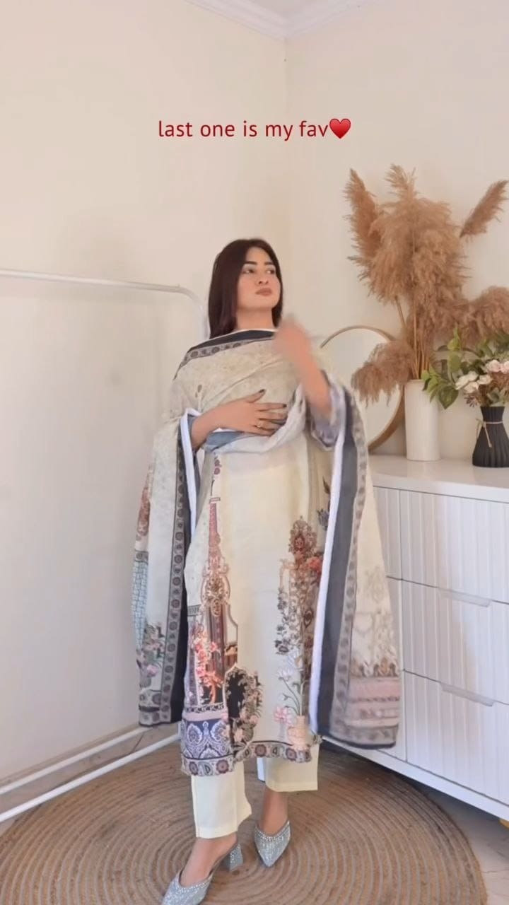 YD 018 MASLIN COTTON KURATI PENT WITH DUPATTA SET FOR WOMEN
