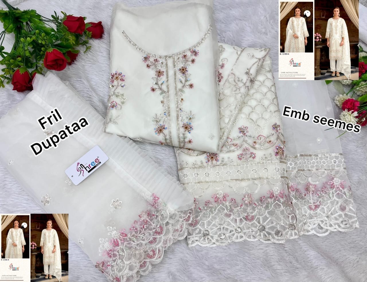 SHREE FAB K-5195 PAKISTANI PARTY WEAR SALWAR SUIT