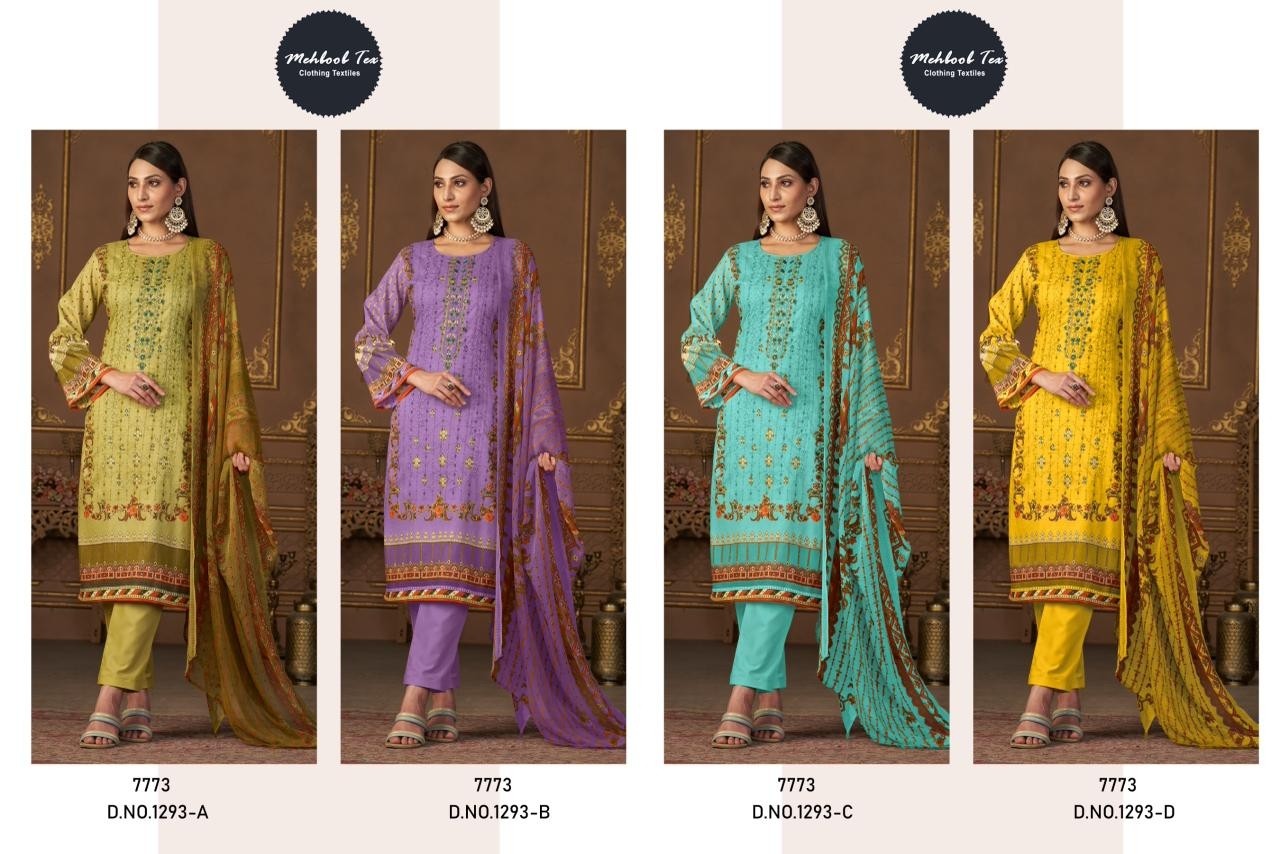 MEHBOB TEX 1293 COLOUR PAKITANI LAWAN COTTON WITH PRINT SUIT