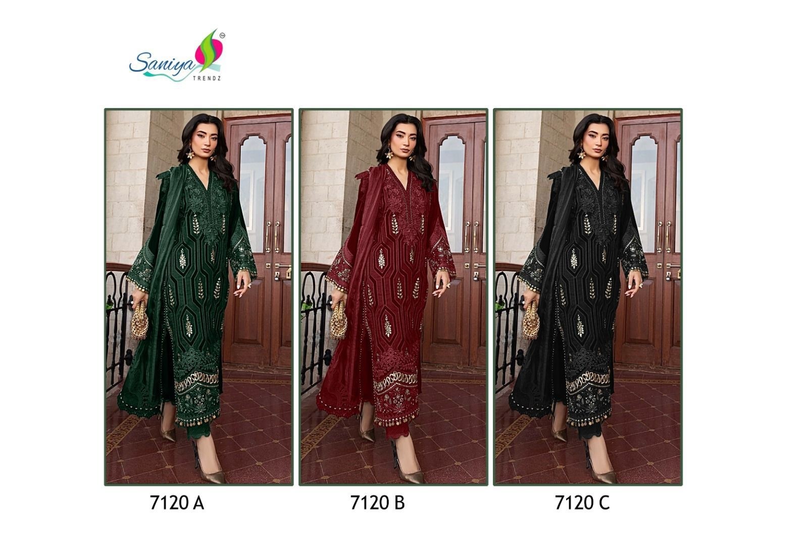SANIYA TRENDZ 7120 PAKISTANI MARIYAM B RAYON SALWAR SUIT