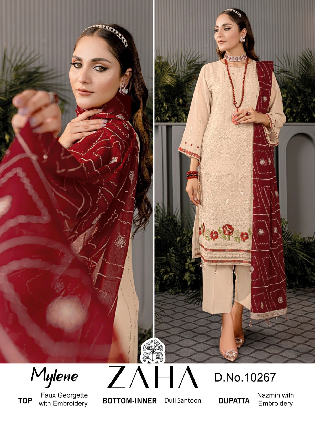 ZAHA MYLENE-VOL-1 PAKISTANI EID FESTIVAL SALWAR SUIT
