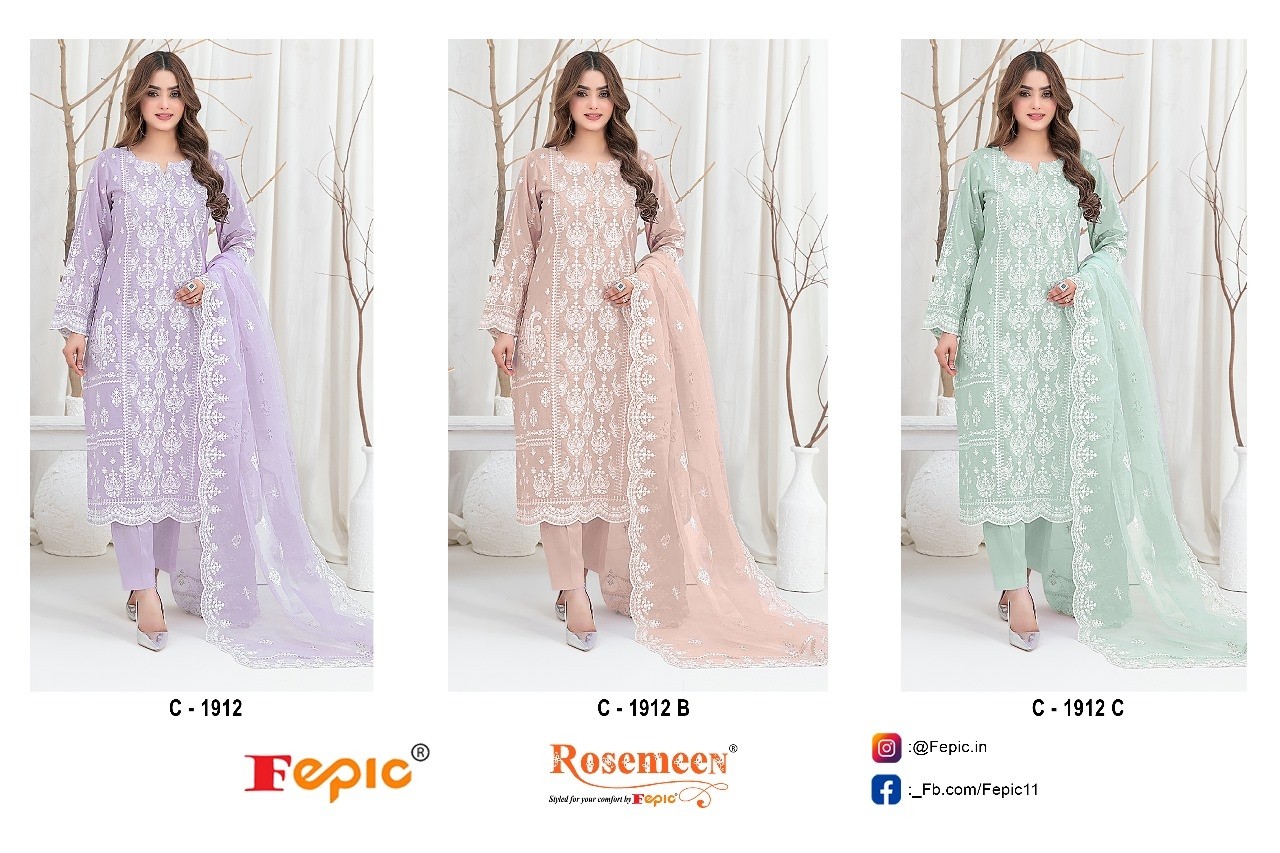 FEPIC ROSEMEEN 1912 PAKISTANI EMBRPIDERY SUIT