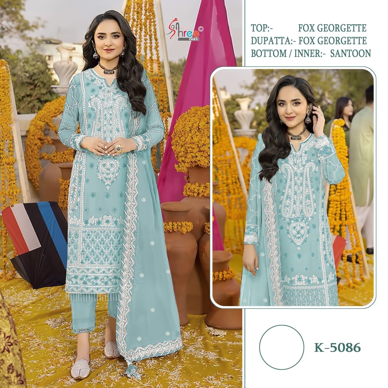 SHREE FAB K 5086 PAKISTANI STYLEST SALWAR SUIT