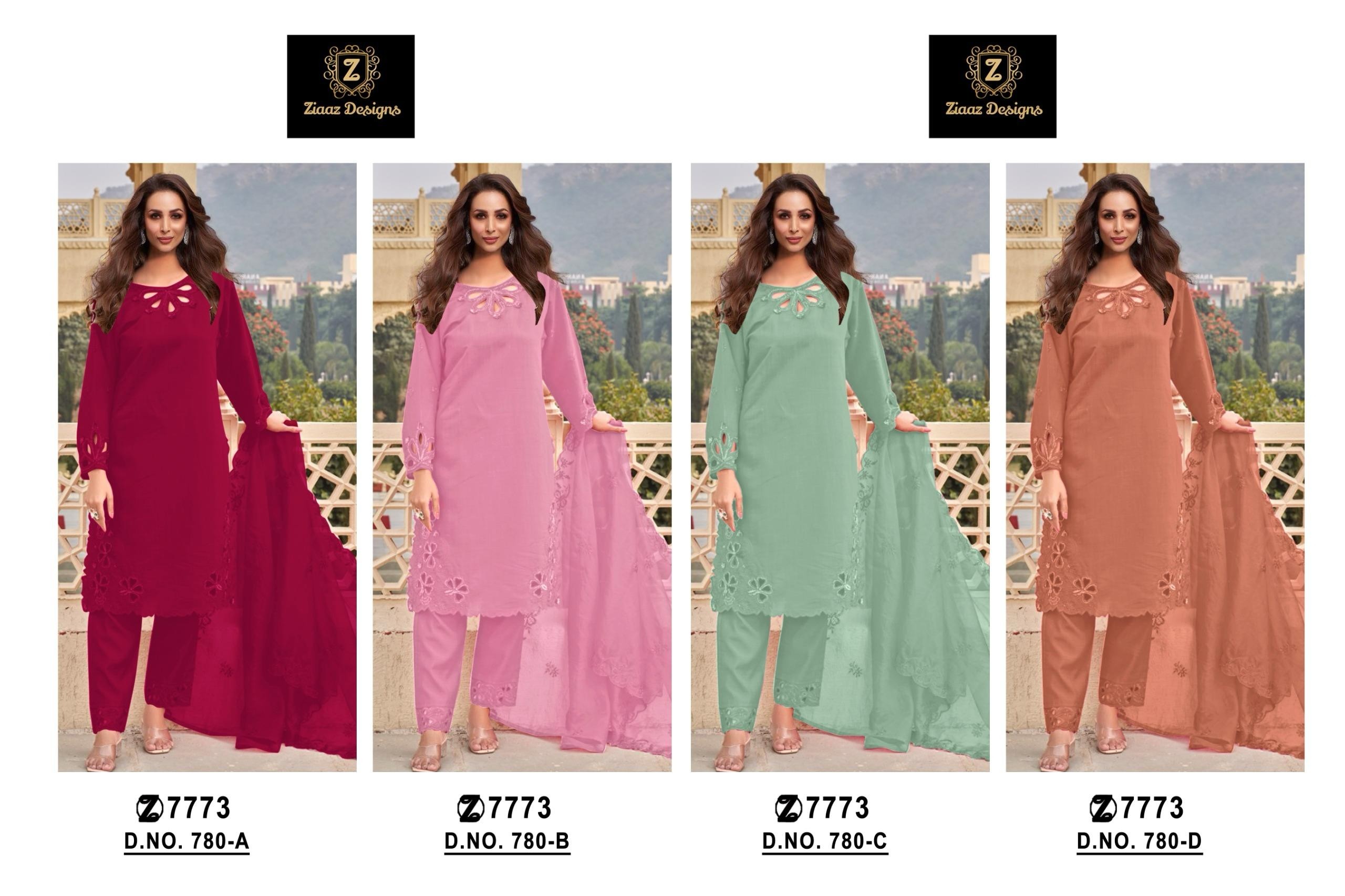ZIAAZ DESIGNS 780 PAKISTANI JIMMY CHOO FABRIC WITH EMBROIDERY WORK