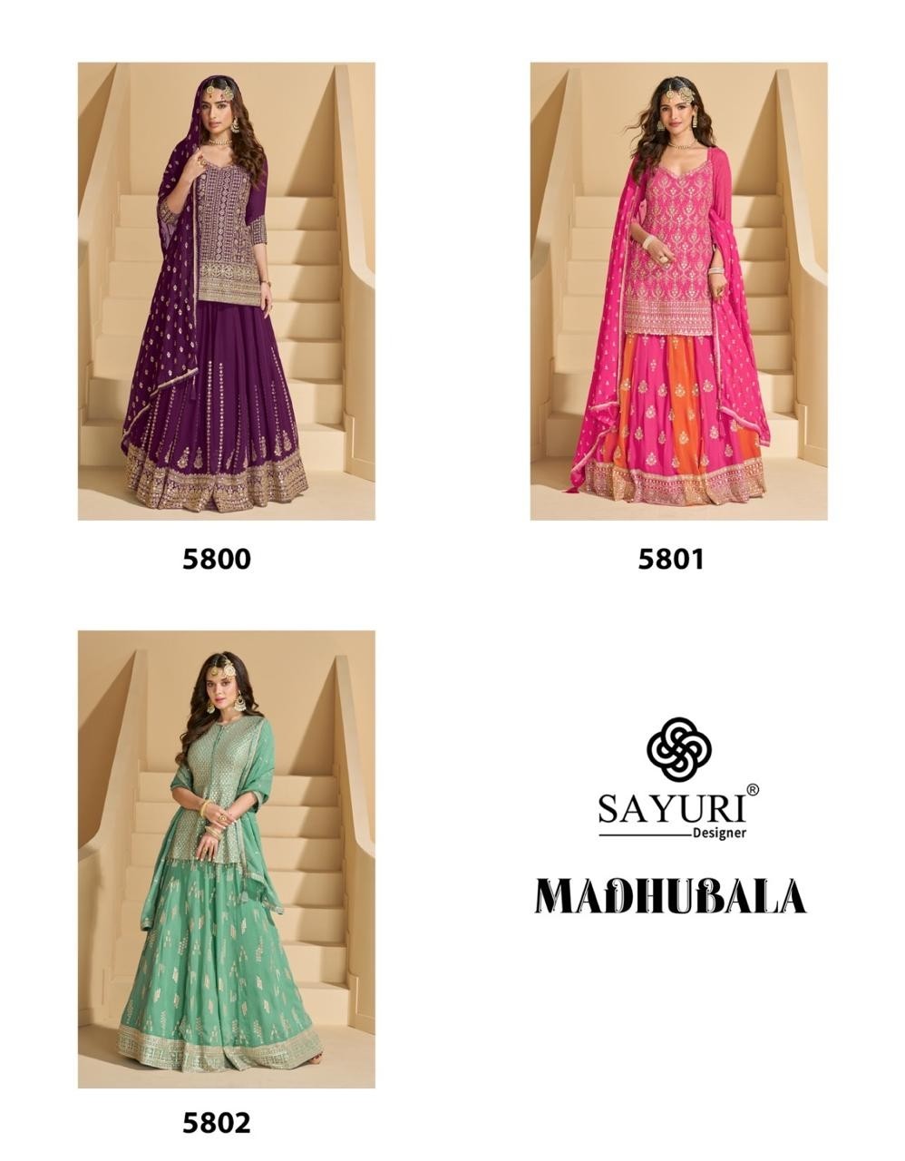 SAYURI MADHUBALA 5800 TO 5802 PARTY WEAR LEHENGA SUIT