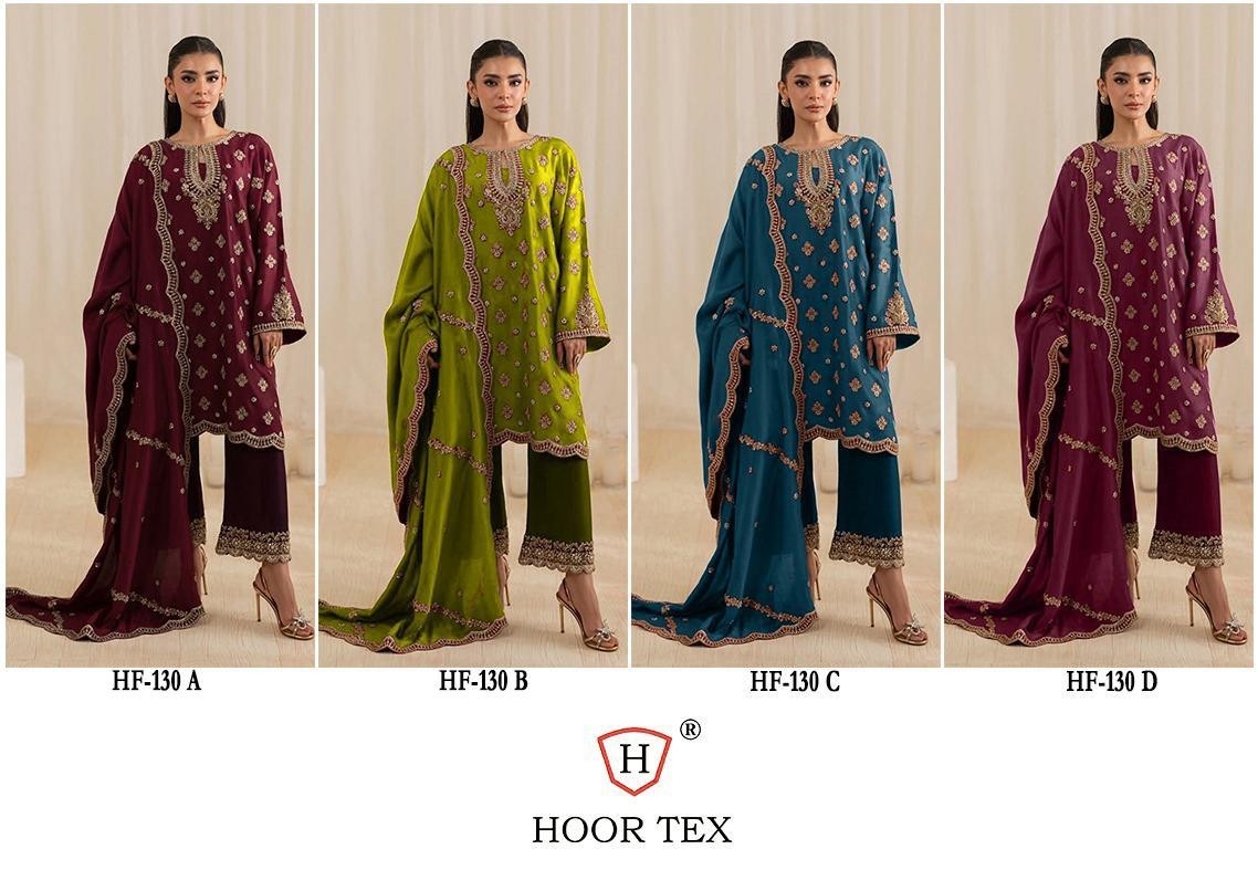 HOOR TEX HF 130 PAKISTANI READY MADE HEAVY CHINON SALWAR SUIT