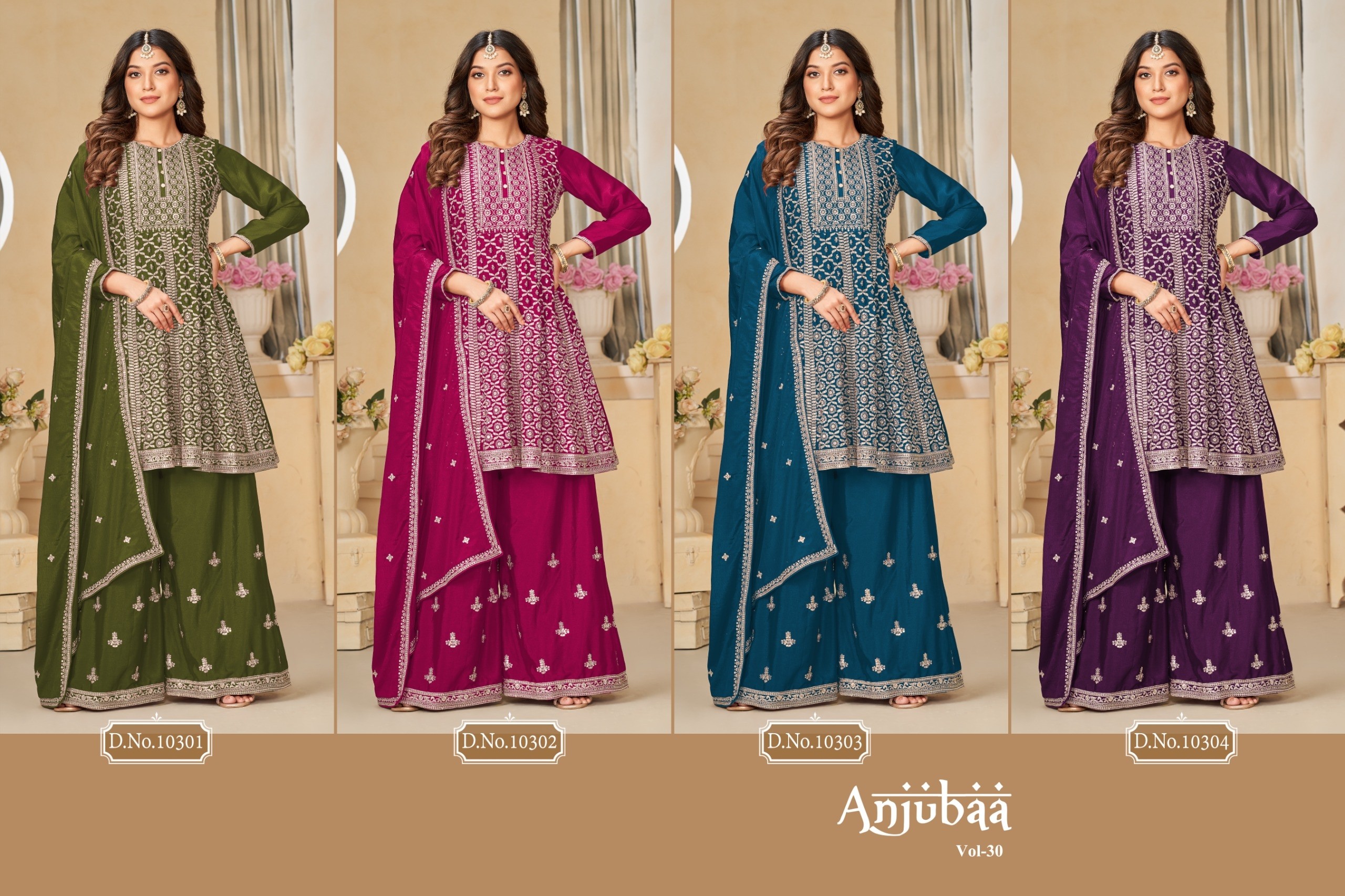 ANJUBA VOL 30 PARTY WEAR PARTY PLAZZO SALWAR SUIT