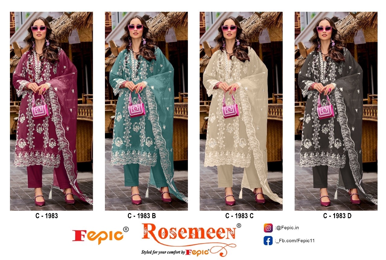 FEPIC ROSEMEEN 1983 PAKISTANI EID SPARKALSALWAR SUIT 