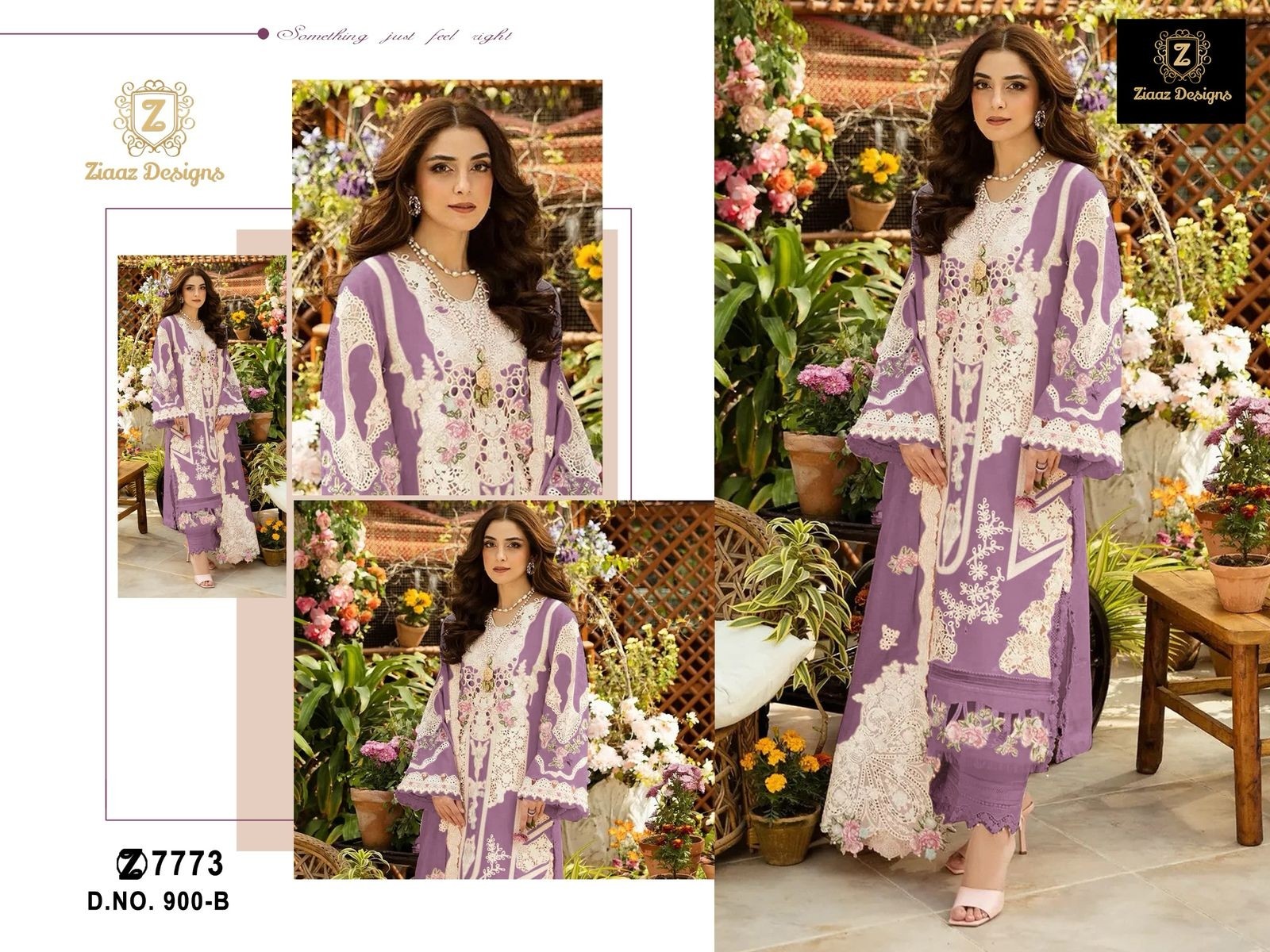 ZIAAZ DESIGN 900 BEAUTIFUL PAKISTANI PARTY WEAR SUMMER COTTON SALWAR SUIT