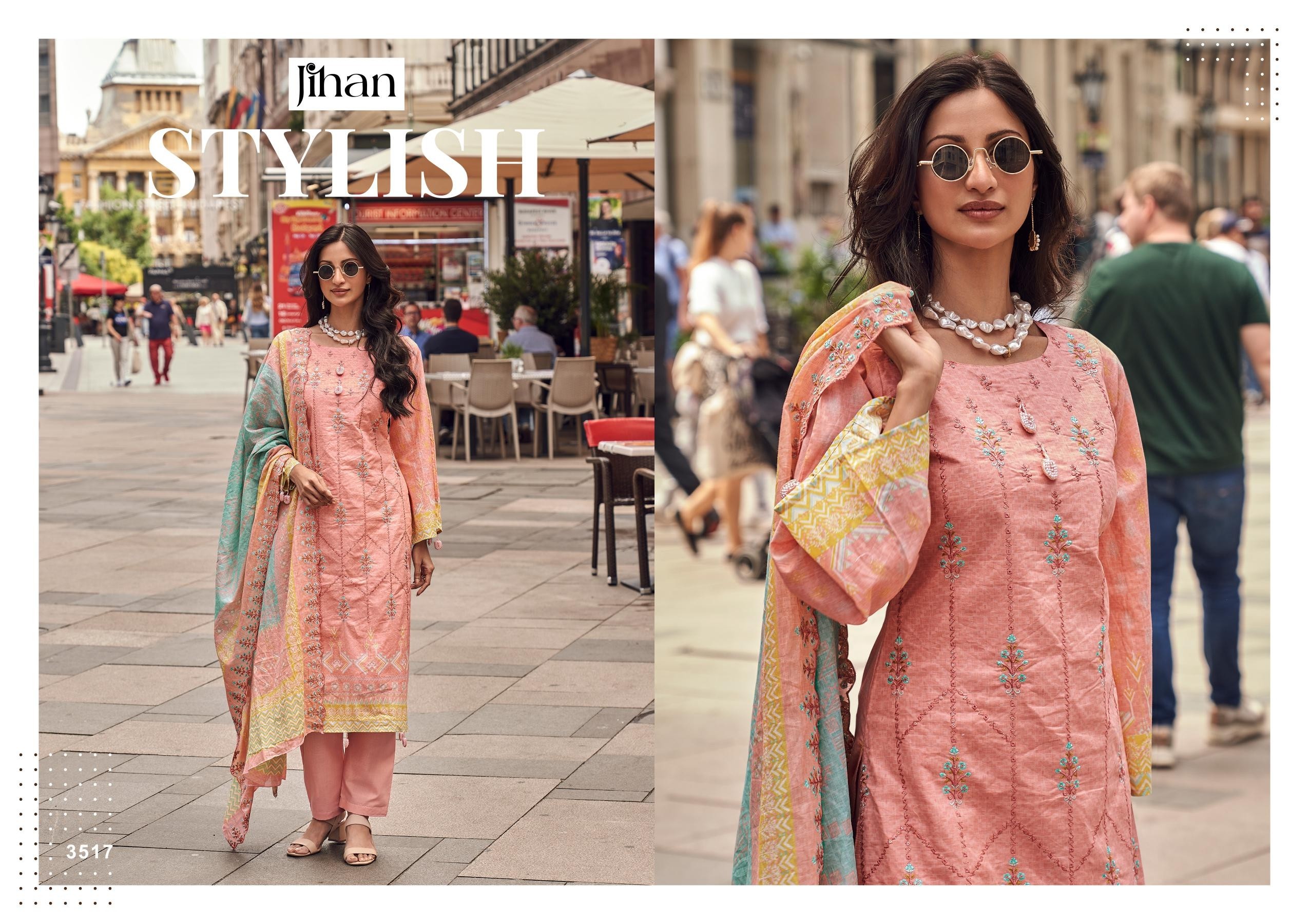 JIHAN PRESET BIN SAEED LAWN COLLECTION VOL14 PAKISTANI PATCH WORK SALWAR SUIT