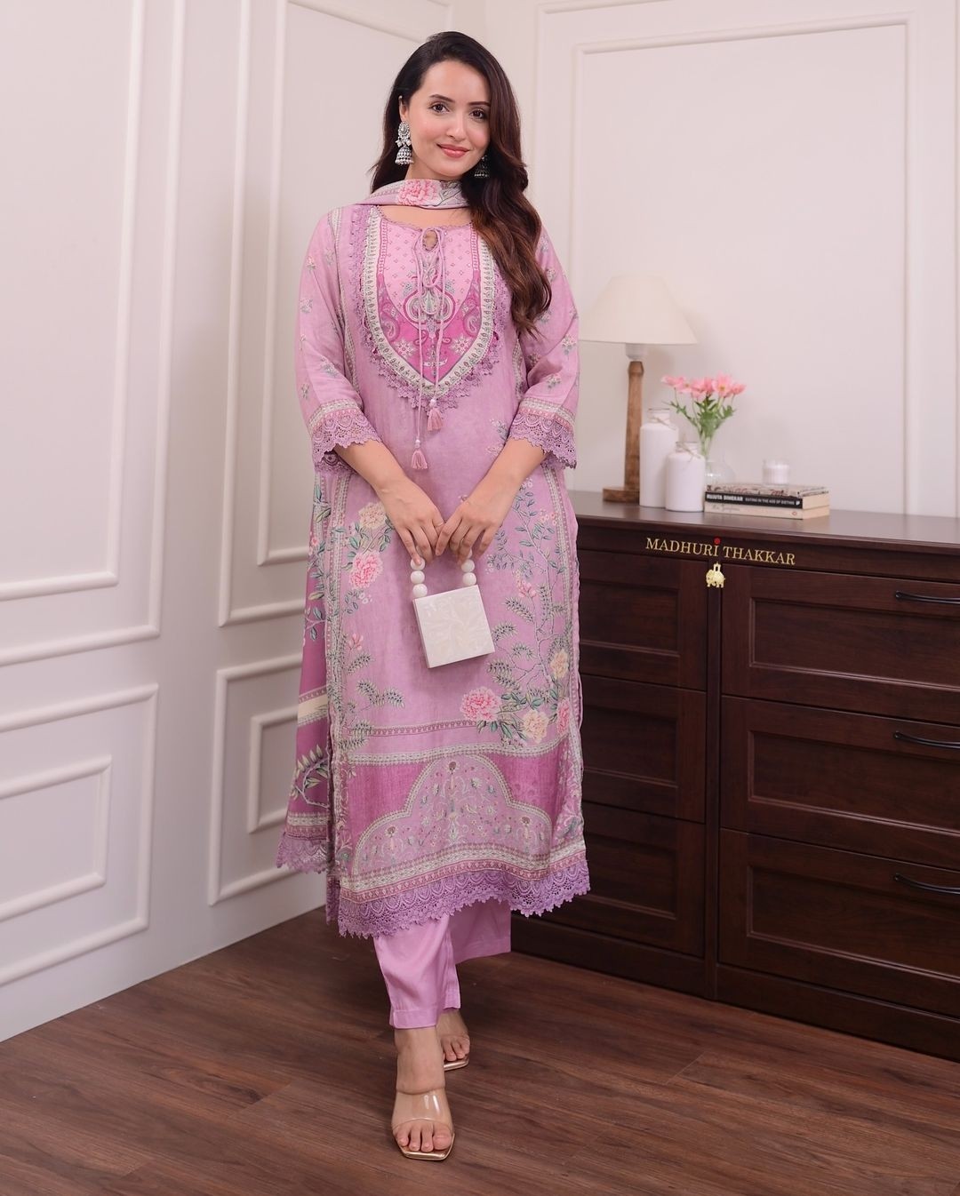 BEAUTIFUL MASLIN COTTON PRINT KURATI AND DUPATTA SET WITH PARTY STYLE KURATI SET