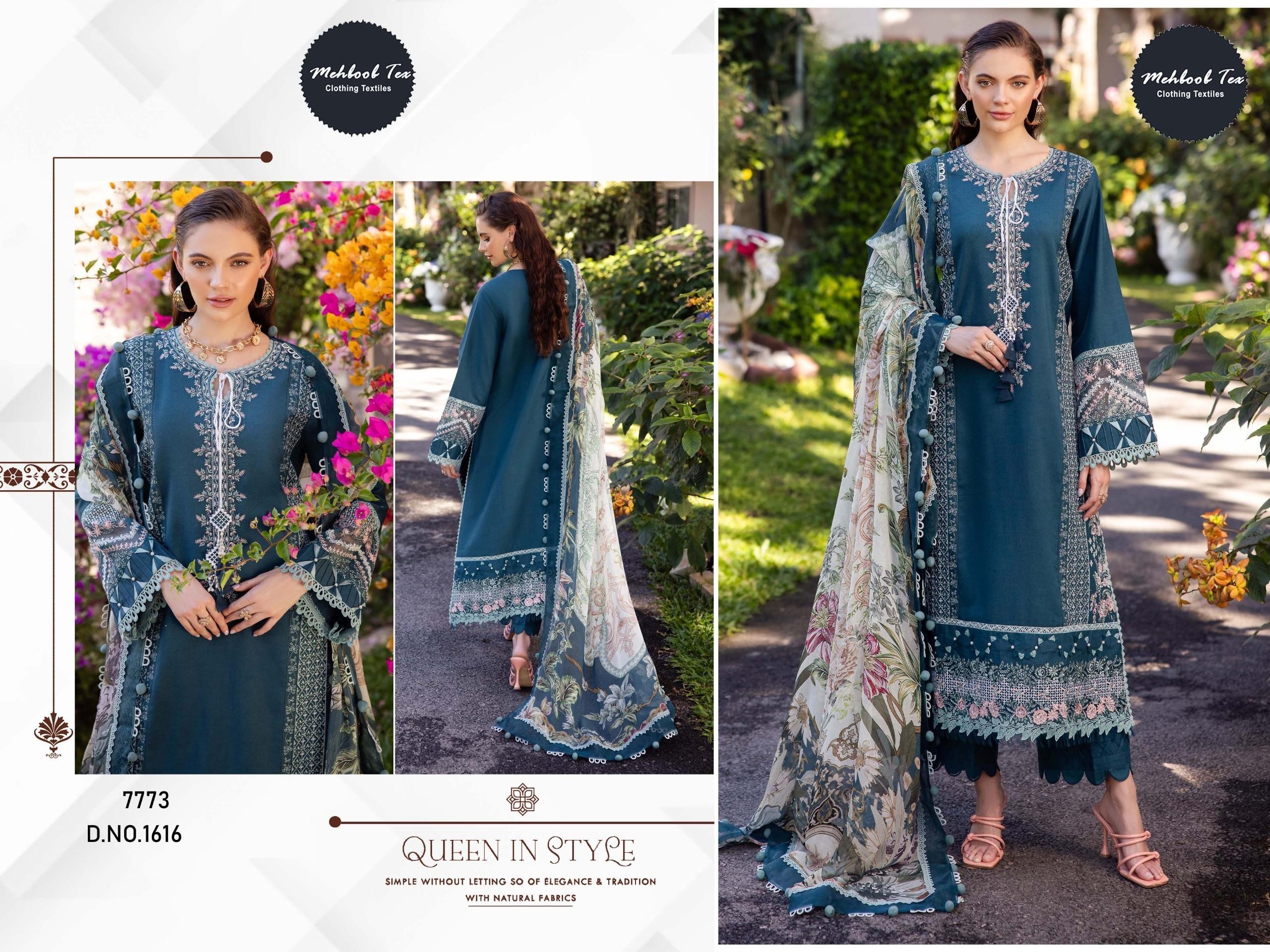 MEHBOB TEX 1616 PAKISTANI SUMMER LAWN COTTON SALWAR SUIT